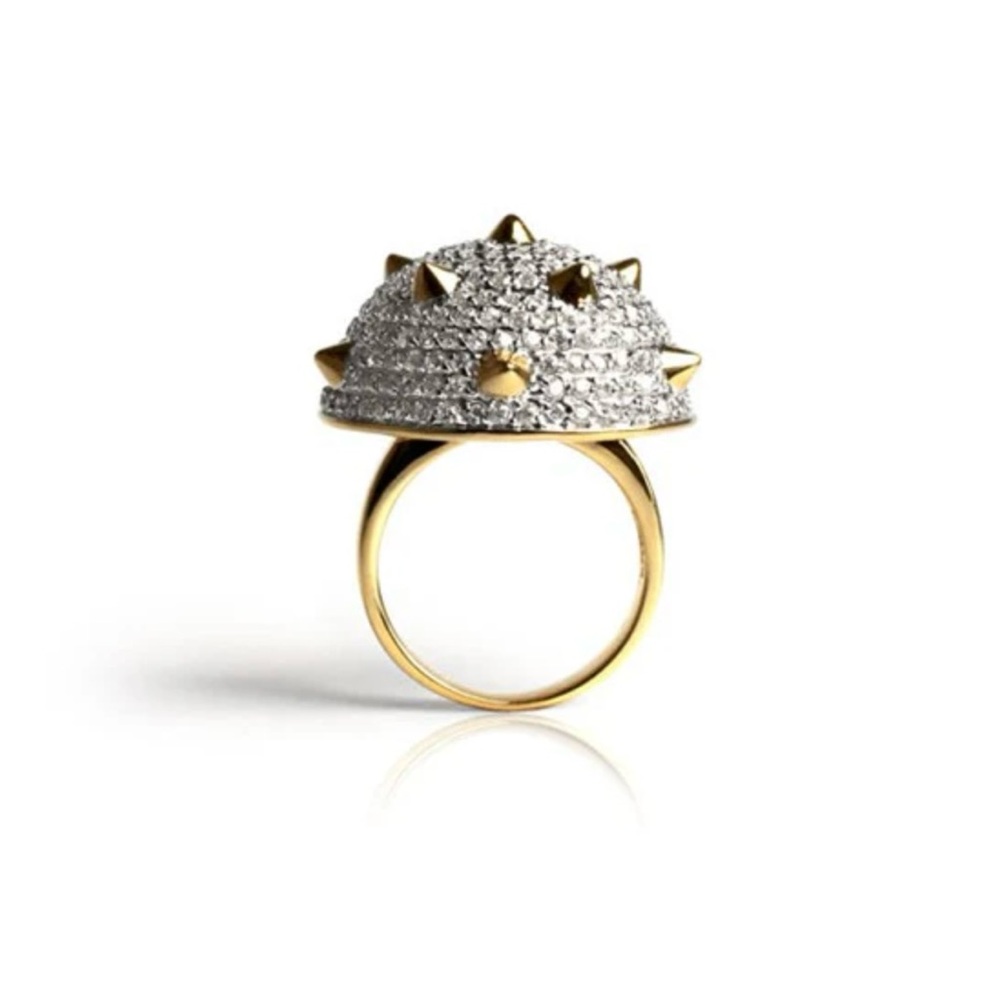 NWT 1/2 SPIKE PYRAMID RING - Picture 2 of 3